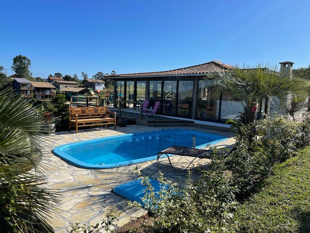 Villa Santorini Praia Do Rosa Com Piscina E Jacuzzi Exteriör bild