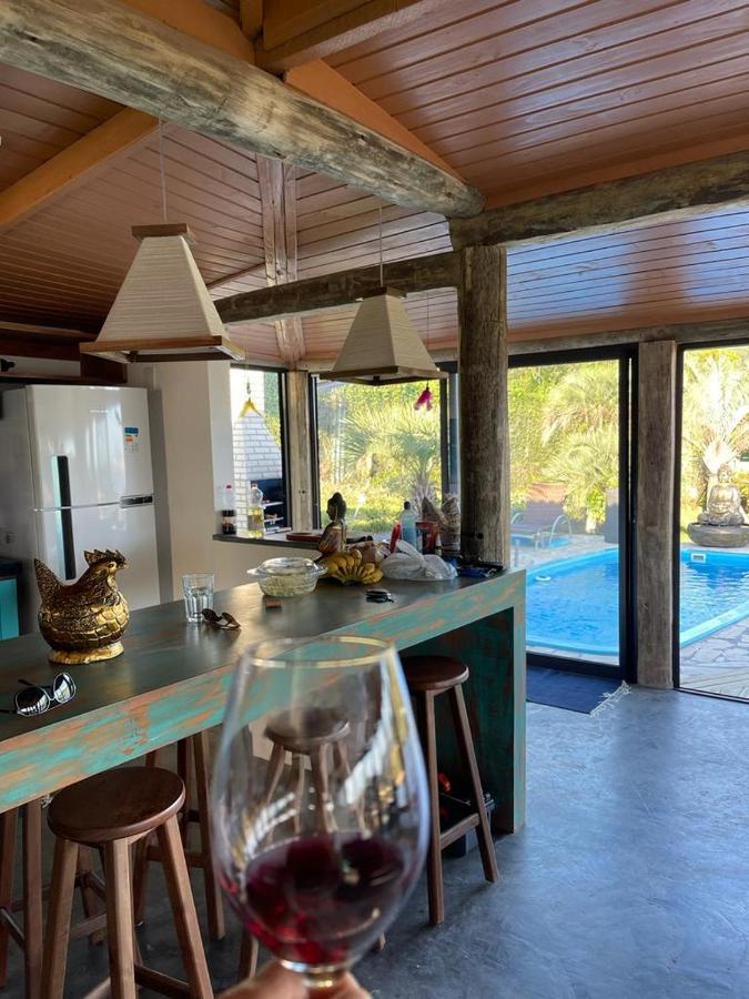 Villa Santorini Praia Do Rosa Com Piscina E Jacuzzi Exteriör bild